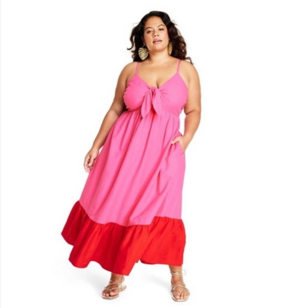 Women’s Tabitha Brown Tie-Front Midi Dress for Target 3xl. Worn Once